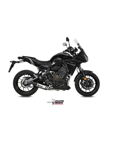 escape completo mivv 2x1 speed edge steel tapa carbono yamaha tracer 700 gt tracer 7 16 24