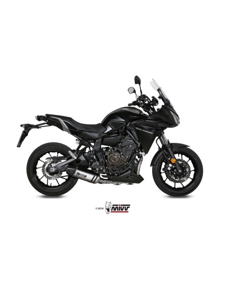escape completo mivv 2x1 speed edge steel tapa carbono yamaha tracer 700 gt tracer 7 16 24