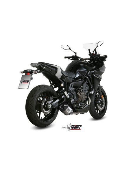 escape completo mivv 2x1 speed edge steel tapa carbono yamaha tracer 700 gt tracer 7 16 24