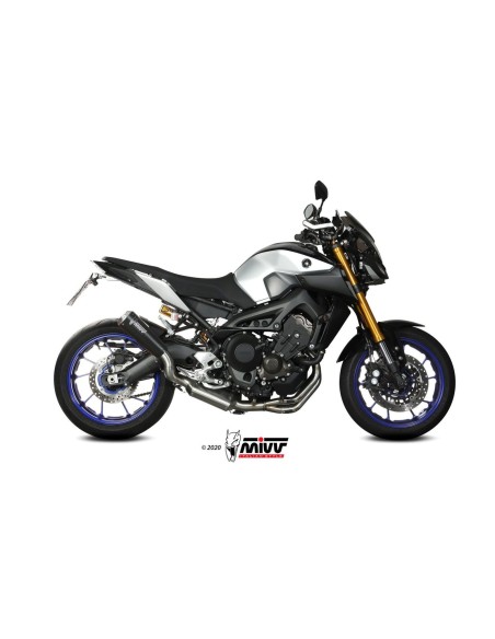 escape completo mivv 3x1 x m1 black yamaha mt 09 fz 09 2013 20 y 060 lc4b