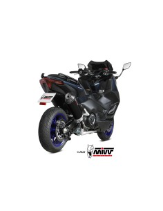 escape completo mivv 2x1 oval black con tapa carbono yamaha t max 560 2022 25 y 073 lvc 2