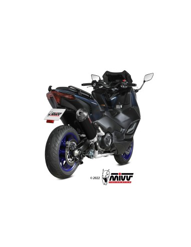 escape completo mivv 2x1 oval black con tapa carbono yamaha t max 560 2022 25 y 073 lvc