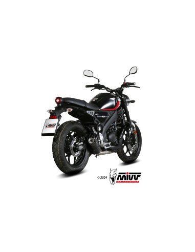 escape completo mivv 1x1 gp carbon con tapa en carbono yamaha xsr 125 2022 24 y 075 l2sc