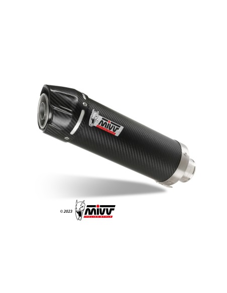 escape completo mivv 1x1 gp carbon con tapa en carbono yamaha xsr 125 2022 24 y 075 l2sc