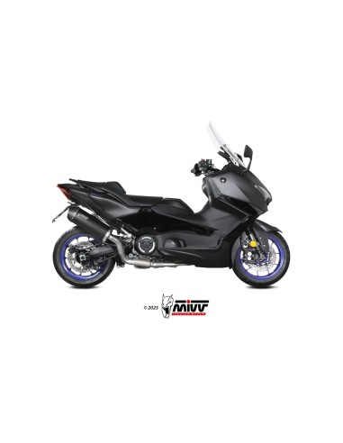 escape completo mivv 2x1 oval black con tapa de carbono yamaha t max 560 2025 26 y 080 kvc