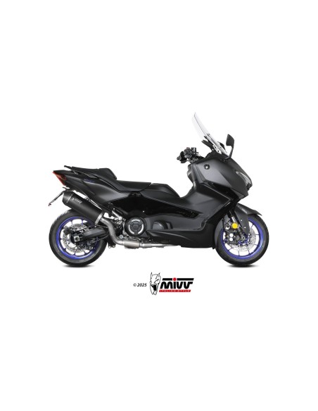 escape completo mivv 2x1 oval black con tapa de carbono yamaha t max 560 2025 y 080 lvc