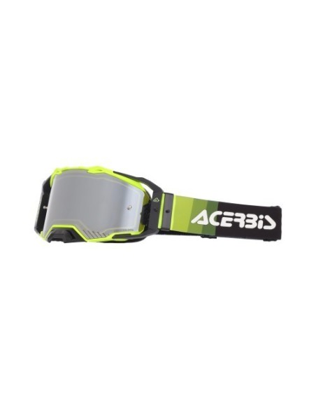gafas off road acerbis vulcan mirror 0027508 motocross enduro lente espejo negro amarillo