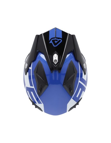 casco acerbis jet aria graphic sport 22 06 color negro y azul mate 0026602 295