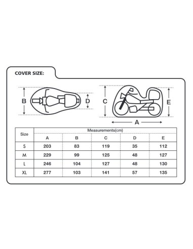 funda para moto oxford aquatex topbox talla xl cv207