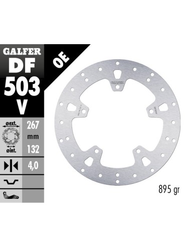 disco de freno galfer fijo redondo 267x4mm df503