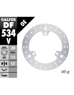 disco de freno moto galfer df534v delantero 230 mm yamaha nmax 125 150 155