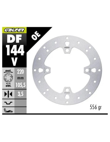 disco de freno moto galfer df144v delantero 220 mm honda pcx 125 2018 2020