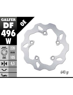 disco de freno trasero yamaha como yzf r1 y yzf r6 galfer df496wr wave fijo racing 220 mm