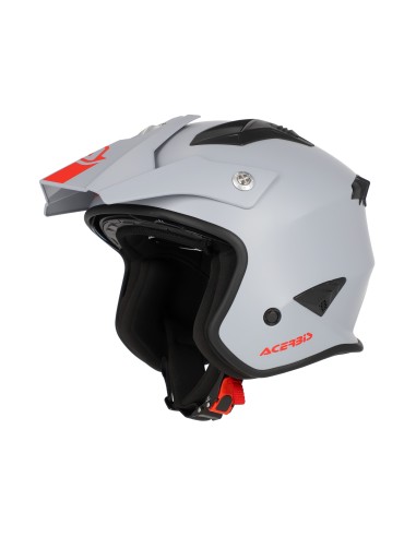casco acerbis jet aria 22 06 color gris claro mate 0025055 076