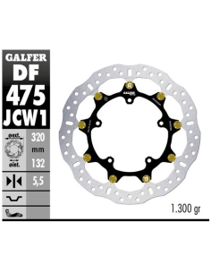 disco freno moto galfer wave flotante df475jcw1g03
