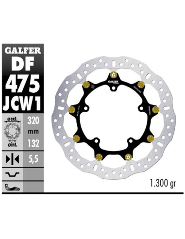 disco freno moto galfer wave flotante df475jcw1g03