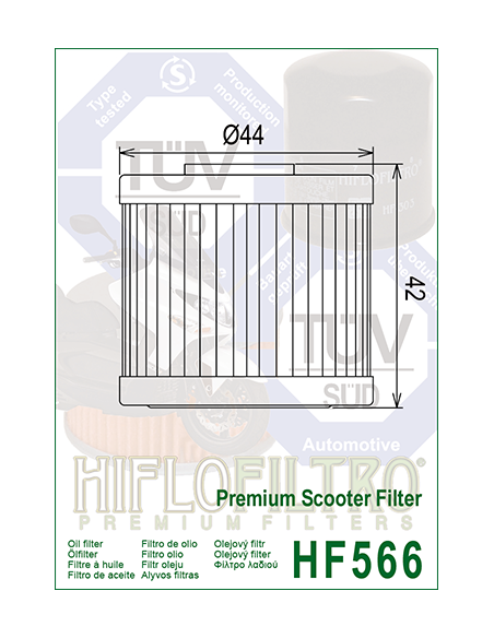 filtro de aceite hf 566 hiflofiltro