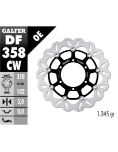 disco freno moto galfer wave flotante completo df3