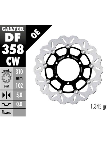 disco freno moto galfer wave flotante completo df3
