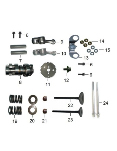 valvula de escape honda 110kzl reforzada por recargue zairon zs3