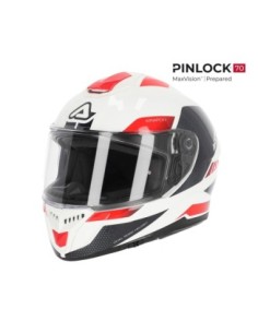 CASCO KRAPON 2206 BLANCO Y ROJO L 0024663239066 | Motoauto