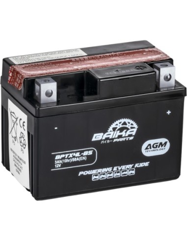 Batería Moto AGM Baika Parts YTX4L-BS MYTX4LBS | Motoauto