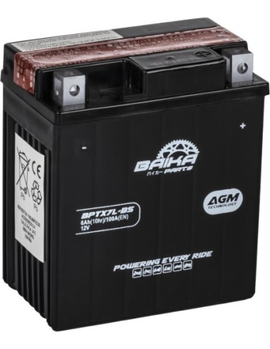 Batería Moto AGM Baika Parts YTX7L-BS MYTX7LBS | Motoauto