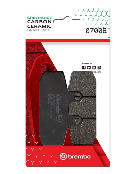 Pastillas de freno Brembo genuinas 07006 | Motoauto