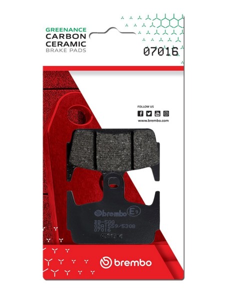 Pastillas de freno Brembo genuinas 07016 | Motoauto