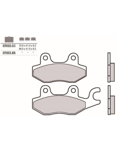 Pastillas freno Brembo sinterizadas 07033XS | Motoauto
