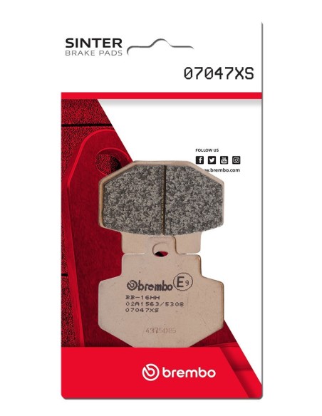 Pastillas freno Brembo sinterizadas 07047XS | Motoauto