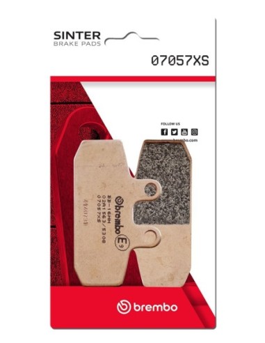 Pastillas freno Brembo sinterizadas 07057XS | Motoauto