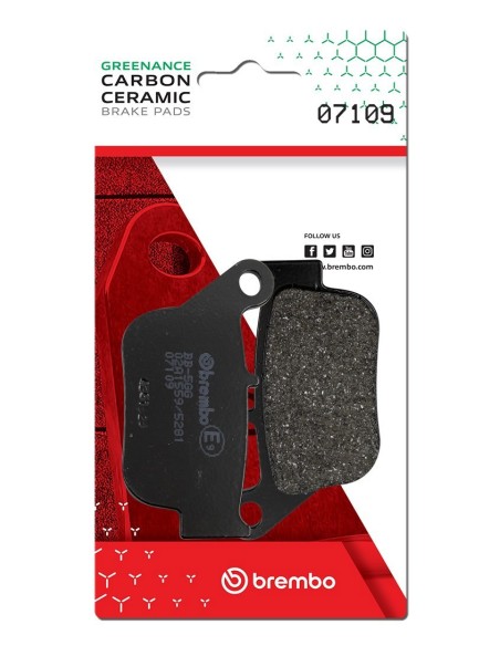 Pastillas de freno Brembo genuinas 07109 | Motoauto