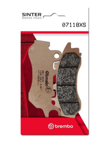 Pastillas freno Brembo sinterizadas 07118XS | Motoauto