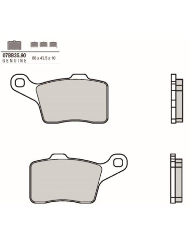 Pastillas de freno Brembo genuinas 07BB3590 | Motoauto