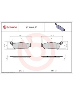Pastillas de freno Brembo 07BB43SP | Motoauto