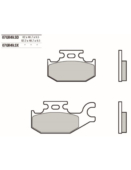 Pastillas freno Brembo sinterizadas 07GR49SD | Motoauto