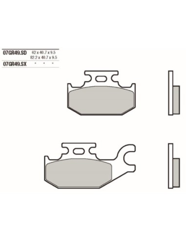 Pastillas freno Brembo sinterizadas 07GR49SX | Motoauto