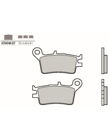 Pastillas de freno Brembo genuinas 07HO4607 | Motoauto