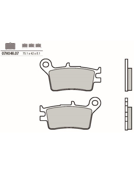 Pastillas de freno Brembo genuinas 07HO4607 | Motoauto