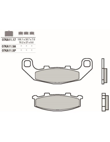 Pastillas de freno Brembo genuinas 07KA1117 | Motoauto