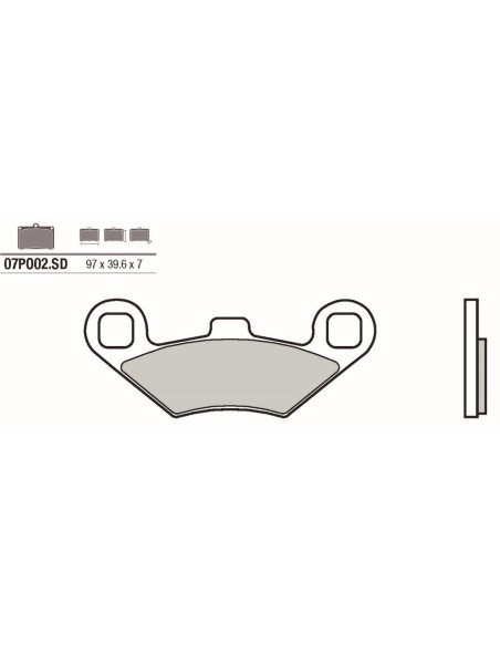 Pastillas freno Brembo sinterizadas 07PO02SD | Motoauto
