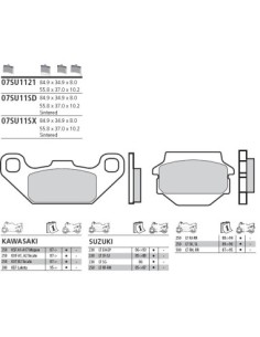 Pastillas de freno Brembo genuinas 07SU1132 | Motoauto