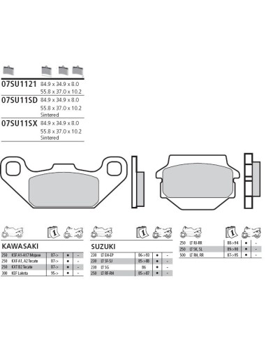 Pastillas de freno Brembo genuinas 07SU1132 | Motoauto