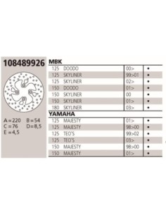 Disco BREMBO Genuine  YAMAHA 125/150 108489926 | Motoauto