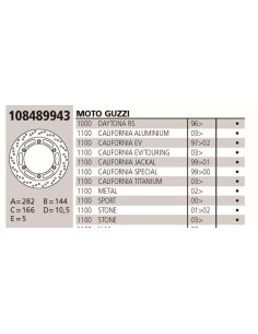 Disco BREMBO Genuine  GUZZI 800 DAYTONA 108489943 | Motoauto
