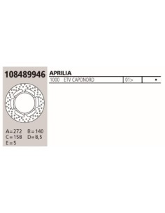 Disco BREMBO Genuine  APRILIA 1000 108489946 | Motoauto