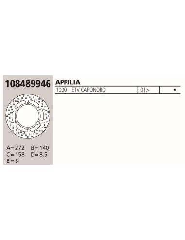 Disco BREMBO Genuine  APRILIA 1000 108489946 | Motoauto