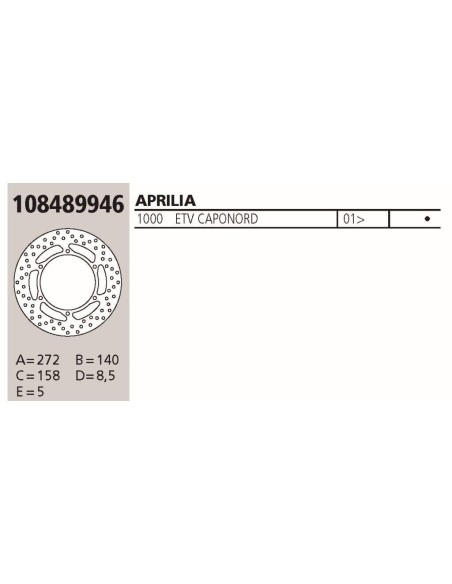 Disco BREMBO Genuine  APRILIA 1000 108489946 | Motoauto