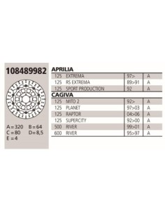 Disco BREMBO Genuine  DUCATI 600 108489982 | Motoauto